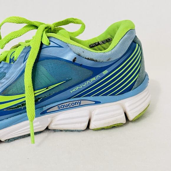 Saucony Kinvara 5 Womens 9.5 Running Shoes S10238-3 Blue Green Sneakers Trainers - Picture 5 of 12